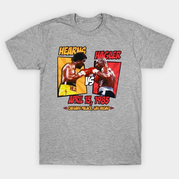 Hagler vs Hearns Comics T-Shirt by sepatubau77